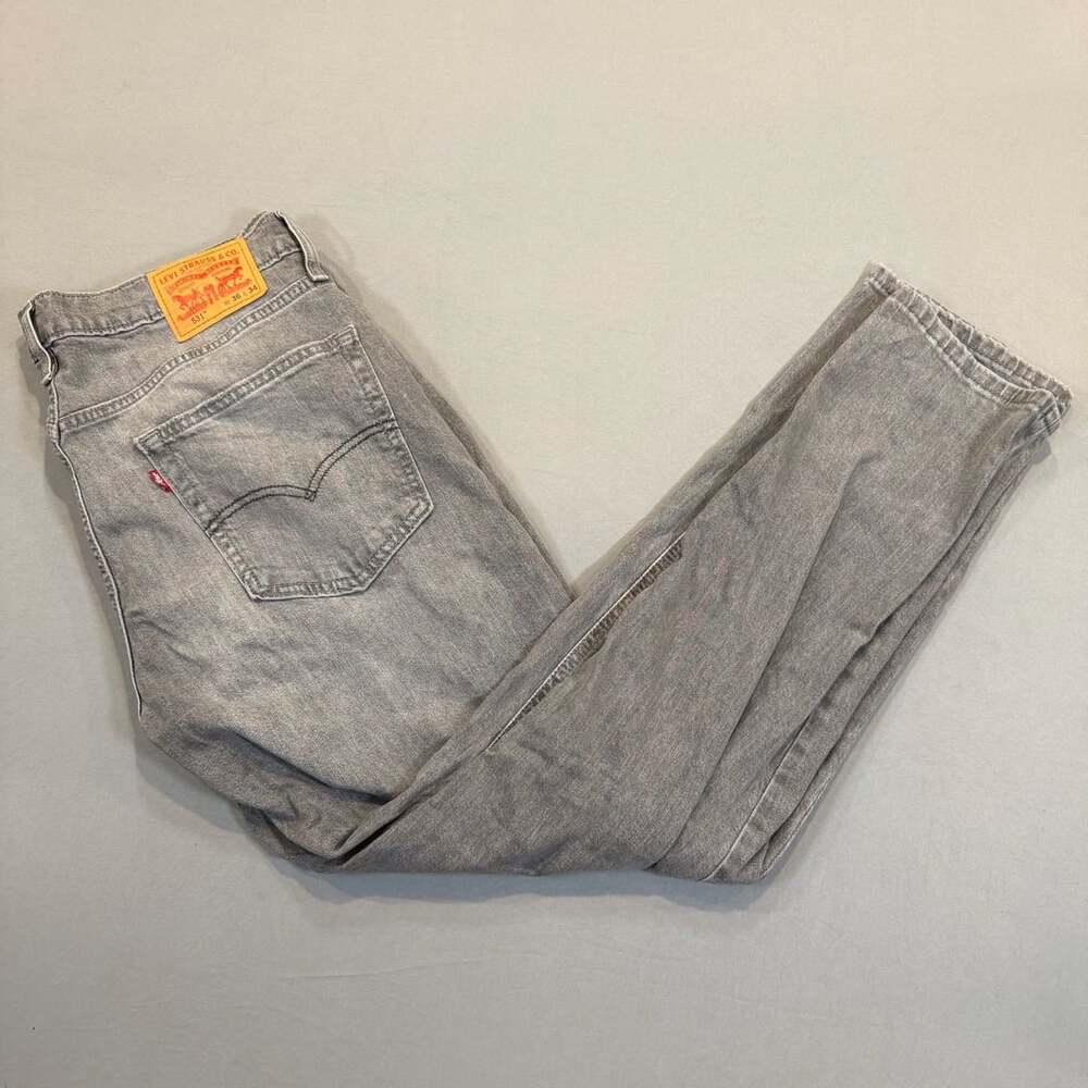 Levi's 531 Size 36x34 Grey Distressed Jeans